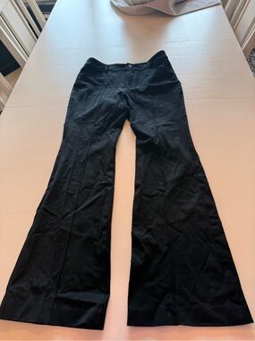 LOFT Black Flared Wide Leg Jeans